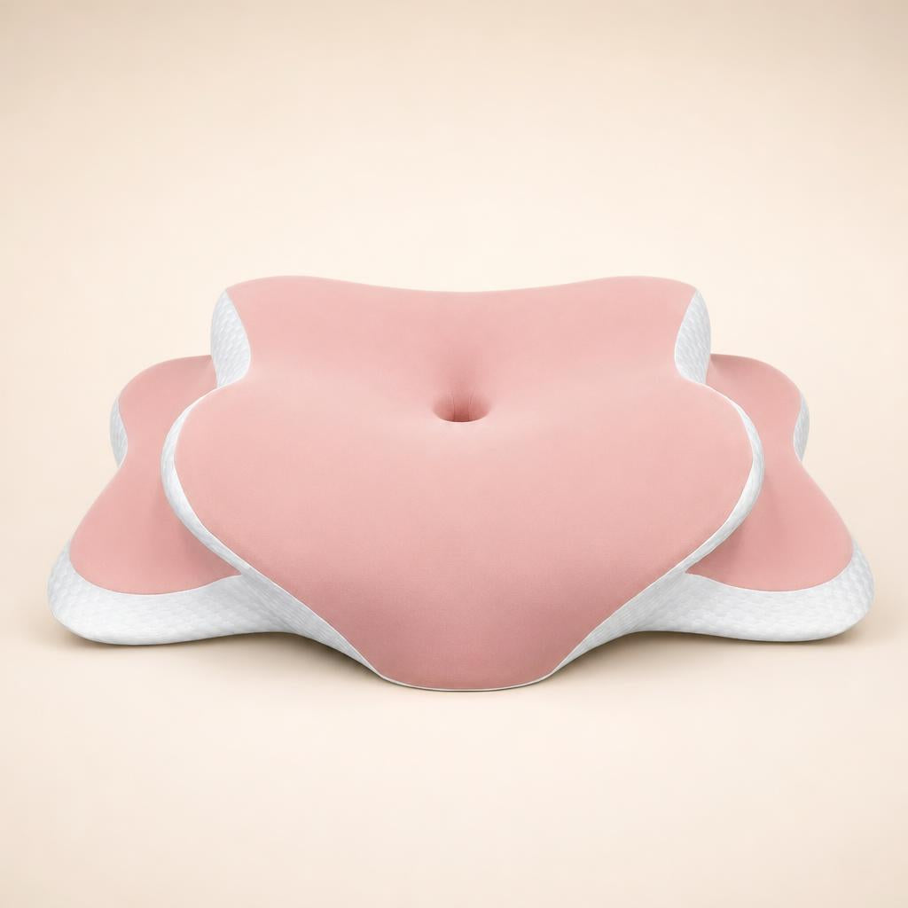 Almohada cervical ergonómica color rosa palo